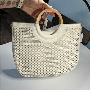 NEW white purse with removable inner bag